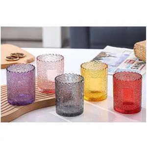 Embossed Lace Glass Cup for Aromatherapy Oils