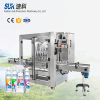 220V automatique 6 têtes Servo Piston pompe liquide Machine quantitative bouteille boisson gazeuse eau aliments en conserve boisson verre huile