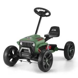 儿童赛车玩具实心充气轮胎儿童方向盘自行车四轮踏板卡丁车