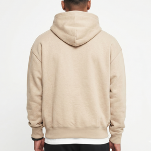 Wholesale Plain <b>Thick</b> Fleece Hoodie Men 6741 Custom Logo Streetwear Oversized Heavyweight Hooded Unisex Sweatshirt Clothing - Product Image 3