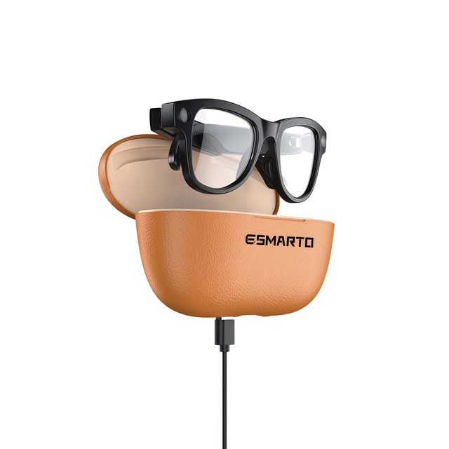 Esmarto GS5 Max Smart AI Glasses Charging Case Dual-core Architecture Patent Design Comfortable Wearing 4K HD Photography IP67