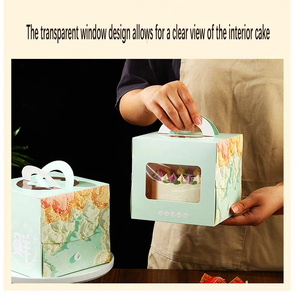 Caja <span class=keywords><strong>para</strong></span> Pastel de Cumpleaños/Caja de <span class=keywords><strong>Papel</strong></span> <span class=keywords><strong>Kraft</strong></span> <span class=keywords><strong>para</strong></span> Pastel de 4/6 Pulgadas, Cajas <span class=keywords><strong>para</strong></span> Hornear y Empacar, Cajas con Ventana <span class=keywords><strong>para</strong></span> Empacar Postres de Mousse - Product Image 4