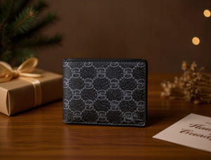 Portafoglio da Uomo con Motivo Vintage, 7 Pollici, in Pelle Sintetica in Microfibra, Chiusura a Fisarmonica, Portafoglio Corto, Set Regalo in Confezione - Product Image 2