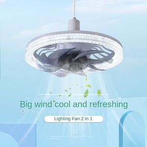 Économie d'énergie Mini 3 Modes Télécommande LED Ventilateur de Plafond avec E27 Ampoule Socket Dimmable Bedroo/Kitchen Fixture Light - Product Image 3