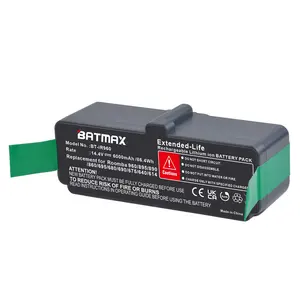 Batmax-batería de litio recargable para Irobot Roomba, 14,4 V, 6000mAh, 960/895/890/860/695/680/690/675/640/614, etc.