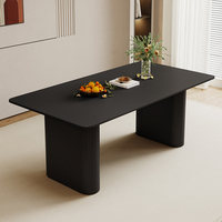 Table à manger et chaises en pierre frittée blanc pur style crème, assemblage facile, pour petit appartement moderne