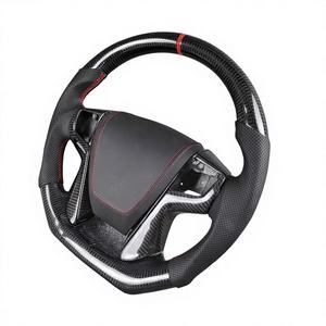 พวงมาลัยคาร์บอนไฟเบอร์ปรับแต่งได้สำหรับ150 <span class=keywords><strong>vellfire</strong></span>/prado/crow/land Cruiser-ส่วนบุคคลด้ามจับหนังอุ่น - Product Image 2