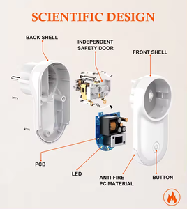Ln tomada inteligente <span class=keywords><strong>wifi</strong></span> smart eu, controle remoto de longo alcance, tomada de saída <span class=keywords><strong>wifi</strong></span>, lâmpada noturna led - Product Image 4