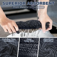 Serviettes de lavage de voiture en microfibre 1000/1200 GSM, 40*40cm, 60*90cm, personnalisables, séchage rapide, boucles torsadées, pour nettoyage et séchage