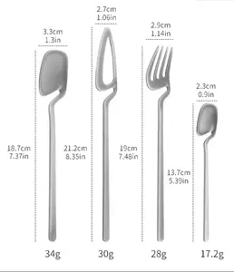 Alles Gute zum Geburtstag Glänzendes Silber Servier löffel und Gabel S/O 24 Wieder verwendbares Edelstahl-Geschirrset