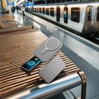 Banco de Energía Inalámbrico Magnético QSF de 5000mAh/10000mAh, Carga Rápida PD20W, Aluminio Delgado, Pantalla LED, Compatible con iPhone, OEM