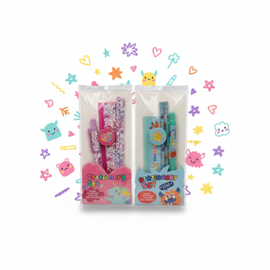 Set di Cancelleria Scolastica, Penna a Sfera per Studenti, Temperamatite, Righello, Set da 5 Pezzi, Articoli di Cancelleria, Regalo per la Festa dei Bambini, Materiale Didattico - Product Image 1