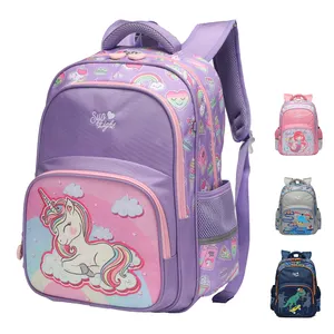 SUN EIGHT In Stock Waterproof School Bag for Girls with Unicorn Cartoon Anime Large Capacity Backpacks