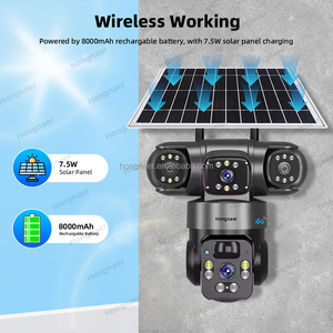 Hongnaer 15MP Solarbetriebene 4G Drahtlose Video-PTZ-IP-Kamera V380 Pro <span class=keywords><strong>3</strong></span>-Linsen Outdoor-Sicherheits-CCTV 4G-SIM-Karten-Solarkamera - Product Image 3