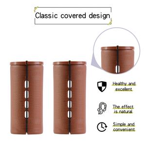 Factory Wholesale Jumbo Hair Perm Rods Brown Plastic Hair <b>Rollers</b> 4.0cm Diameter Cold Wave Rods for Women - Product Image 5