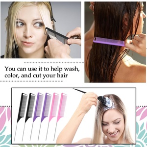 Peine de Cola de Rata Antiestático ABS en Oferta, Peine para Separar el Cabello de Peluquería, Peine para Trenzar con Logotipo Personalizado - Product Image 5