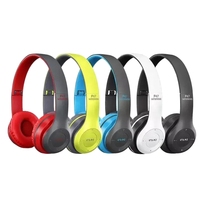 Casque sans fil pas cher avec microphone, casque pliable, son basse HiFi, musique stéréo, écouteurs pour smartphones, TV, jeux