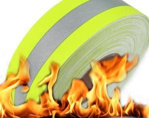 Ruban réfléchissant de sécurité haute visibilité jaune fluo ignifuge, tissu à haute réflexion pour gilets de sécurité, vestes, type à coudre - Product Image 6