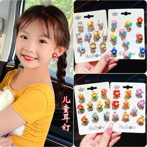 10 Pezzi Clip per Orecchie per Bambini, Graziosi Animali Cartoon, Senza Piercing, per Bambine e Ragazze - Product Image 3