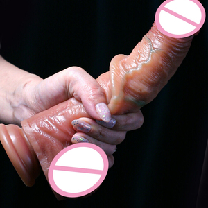 Consolador Realista con Prepucio Deslizante, Pene Grande con Prepucio y Testículos Móviles, Juguete Sexual para Mujeres, Estimulación Anal y Vaginal - Product Image 1