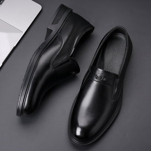 New Arrival Top Grain Leather Men's Slip On Casual Shoes Business Formal British Style Genuine Leather Shoes - Product Image 4