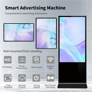 55 kapalı interaktif Kiosk LCD tabela Totem zemin standı restoran dijital reklam ekranı kurulu ekranlar için dokunmatik ekran - Product Image 2