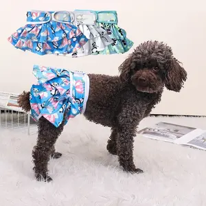 Wholesale free sample oem super absorbe washable reusable female pet dog diaper for dogs