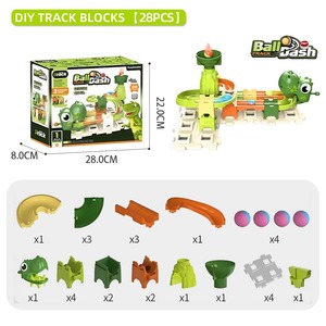 Early Educational Toys Building Block Dinosaur Runs Building Block Sets <b>Ball</b> Slide <b>Track</b> Educational Toys for Kids - Product Image 6