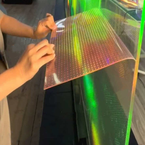 Écran LED, <span class=keywords><strong>film</strong></span> adhésif transparent pour écran d'affichage, décoration de passerelle aérienne, éclairage paysager, écran de panneau d'affichage - Product Image 6