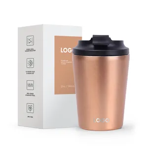 Wholesale Customized Coffee Mug Stainless Steel 12oz Tumbler With Lid