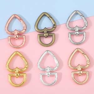 2 شكل قلب-سبيكة مع حلقة الربيع لصنع سلاسل المفاتيح ديي حقيبة سحر الملحقات - Product Image 2