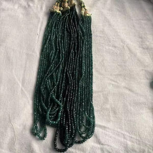 Cuentas de Esmeralda Natural Facetadas y Pulimentadas, Piedras Preciosas Sueltas de 11 Quilates, 18 Pulgadas, Diseño Antiguo para Joyería al por Mayor, Color Verde - Product Image 4