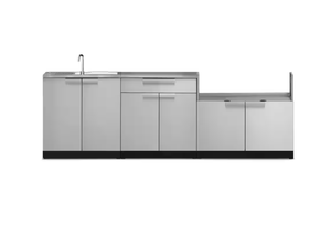Offre Spéciale Designs modernes Armoires de cuisine Armoires de cuisine en acier inoxydable Extérieur