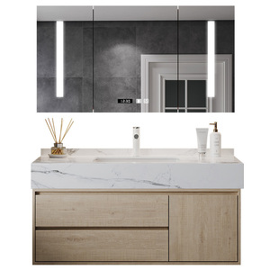 Slate bathroom cabinet combination smart wash basin wash basin bathroom wash <b>table</b> <b>mirror</b> cabinet - Product Image 5
