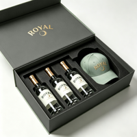 Boîte cadeau magnétique personnalisée pour spiritueux avec insert en mousse EVA, logo en feuille d'or, emballage rigide en papier pour coffret cadeau de bouteille de tequila ou de vin