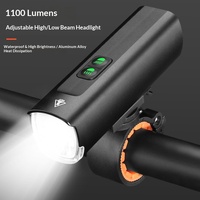 Luz Delantera LED para Bicicleta, Alta Luminosidad, Aleación de Aluminio, Impermeable, Carga Tipo-C, Rotación de 360 Grados, Luz Alta/Baja