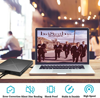 Unidad de CD/DVD RW portátil USB 3.0/Tipo-C, reproductor de DVD, grabadora de CD ROM, unidad óptica externa con ranuras para tarjetas TF/SD para computadora de escritorio/portátil