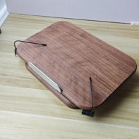 Bibliothèque en bois massif rotative à 360 degrés en bois naturel Clip de page réglable Support de lecture Support de tablette pliant pour la maison de bureau