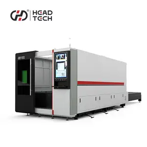 Full enclosed HD-PH3015 3000w max fiber laser source cnc laser cutting machine iron