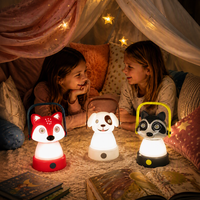 Lanterne de camping pour enfants Brightenlux en forme d'animal, lampe de tente LED à piles, adorable veilleuse chiot avec poignée pour les nuits d'invités