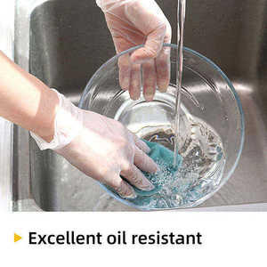 Guanti in Vinile Trasparenti Monouso per Uso Industriale, Lavaggio Auto, <span class=keywords><strong>Tatuaggi</strong></span>, Cucina e Giardinaggio - Product Image 4