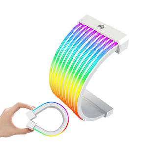 Cable de Extensión ARGB de Alta Calidad COOLMOON para PC Gaming, Cables Blancos para PC <span class=keywords><strong>RGB</strong></span>, Soporte OEM, Cable de Extensión ARGB de <span class=keywords><strong>24</strong></span> Pines y 5v para Caja de Ordenador - Product Image 1