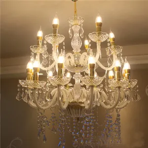 Hotel Decor Home soggiorno apparecchio lampadario di cristallo camera da letto di lusso illuminazione matrimonio colore oro plafoniera a Led