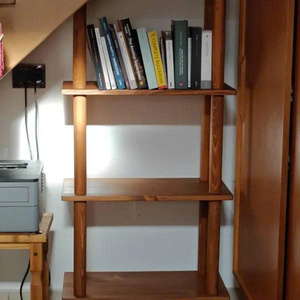 High Quality Solid <b>Pine</b> Wood Bookshelf Mid Century Modern, 4-Tier Bookcase Eco-Friendly & Durable Feature Wholesale - Product Image 3