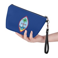 Pochette cosmétique personnalisée Guam avec drapeau imprimé UV, pour voyages à l'étranger, organisation de produits de beauté domestiques, objet de collection culturel des îles du Pacifique