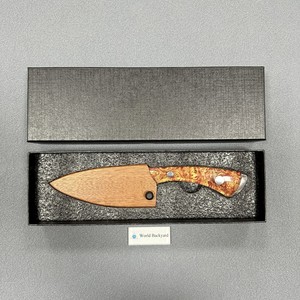 Bltg01 siêu sắc nét nhựa acrylic xử lý đầy đủ tang 67 lớp VG10 Damascus thép tiện ích nấu ăn nhỏ đầu bếp dao với vỏ gỗ - Product Image 2