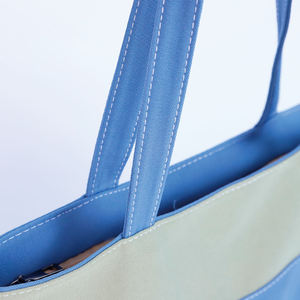 Bolsa de lona de algodón y poliéster reciclado ecológica personalizada de la fábrica Gahumi, bolsa de compras reutilizable de dibujos animados plegable OEM ODM - Product Image 5