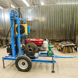 시추공 드릴용 견인 휠 유형 디젤 200m 깊은 유압 Dth 물 우물 드릴링 장비 - Product Image 3