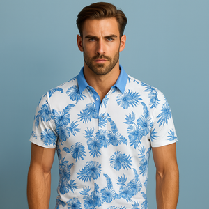 Camisas de Golf Casuales Estampadas de Corte Regular, Cómodas, que Absorben la Humedad, con Logotipo Personalizado, Polo de Manga Corta para Hombre, Ropa Deportiva - Product Image 2