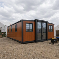 Maison pliable extensible en panneaux imitation bois, conteneur modulaire pour hébergement de site de tri médical d'urgence